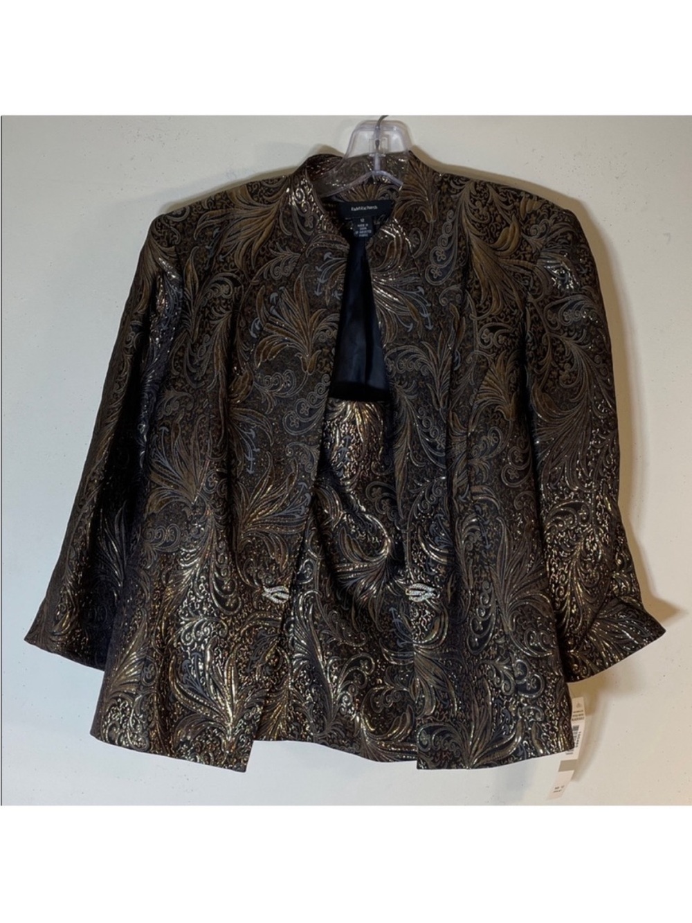 R & M Richards Floral Jacquard Brocade Everything Jacket & Camisole. 12. NWT.